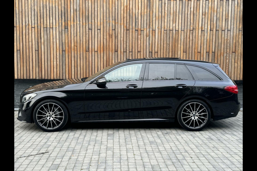 Mercedes-Benz C-Klasse Estate 180 AMG-line Automaat | Panoramadak | Lederen bekleding | Stoelverwarming | Burmester Audio | Achteruitrijcamera | LED ve