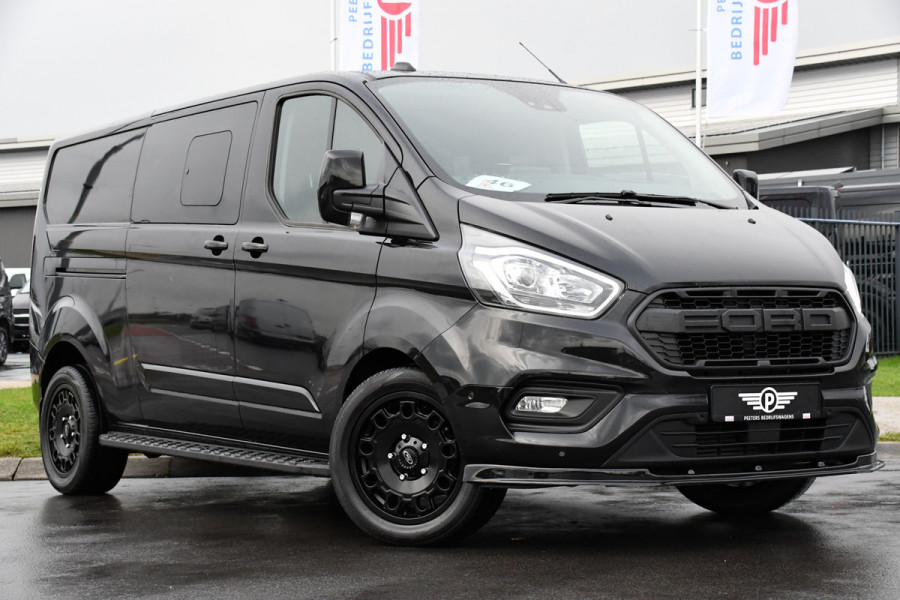 Ford Transit Custom 320 2.0 TDCI L2H1 Black Edition DC Adaptieve Cruise, Camera, Carplay, 170PK, Automaat, LED, Trekhaak, Sensoren,  UNIEK!