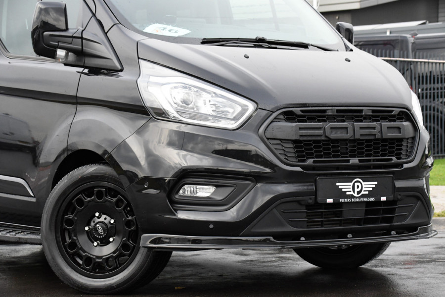 Ford Transit Custom 320 2.0 TDCI L2H1 Black Edition DC Adaptieve Cruise, Camera, Carplay, 170PK, Automaat, LED, Trekhaak, Sensoren,  UNIEK!