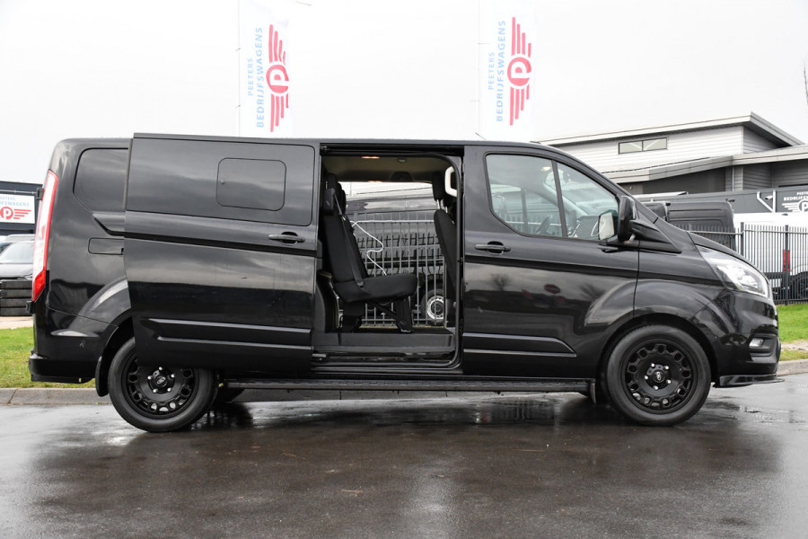 Ford Transit Custom 320 2.0 TDCI L2H1 Black Edition DC Adaptieve Cruise, Camera, Carplay, 170PK, Automaat, LED, Trekhaak, Sensoren,  UNIEK!