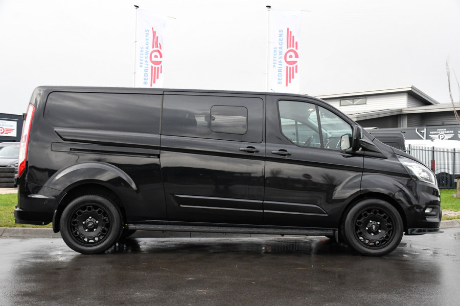 Ford Transit Custom 320 2.0 TDCI L2H1 Black Edition DC Adaptieve Cruise, Camera, Carplay, 170PK, Automaat, LED, Trekhaak, Sensoren,  UNIEK!