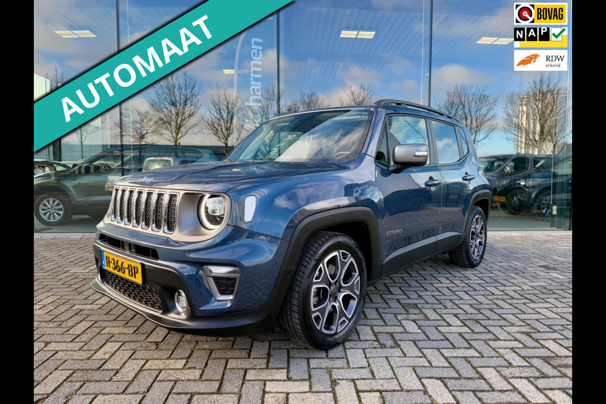 Jeep Renegade 1.3T automaat Freedom, Panoramadak, CarPlay, Leder, Trekhaak, LED