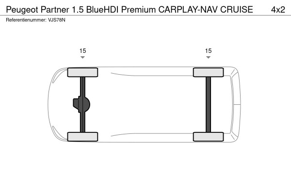 Peugeot Partner 1.5 BlueHDI Premium CARPLAY-NAV CRUISE