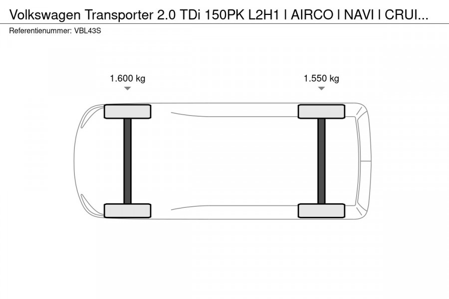 Volkswagen Transporter 2.0 TDi 150PK L2H1 l AIRCO l NAVI l CRUISE CONTROL