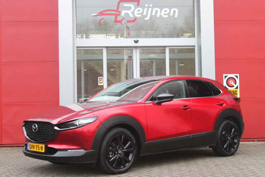 Mazda CX-30 2.0 e-SkyActiv-G M Hybrid 150PK AUTOMAAT NAGISA | ELEKTRISCH VERSTELBARE VOORSTOELEN | BESTUURDERSSTOEL MET GEHEUGENFUNCTIE | STOELVERWARMING | BOSE AUDIO SYSTEM | FULL LED KOPLAMPEN | HEAD UP DISPLAY GEKOPPELD AAN STOELGEHEUGEN | CLIMATE CONTROL | DRAADLOOS APPLE CARPLAY/ANDROID AUTO | NAVIGATIE | DODEHOEK DETECTIE | ELEKTRISCHE BEDIENBARE ACHTERKLEP | DRAADLOZE TELEFOON LADER | ADAPTIVE CRUISE CONTROL | KEYLESS ENTRY/START | SPORT PAKKET |