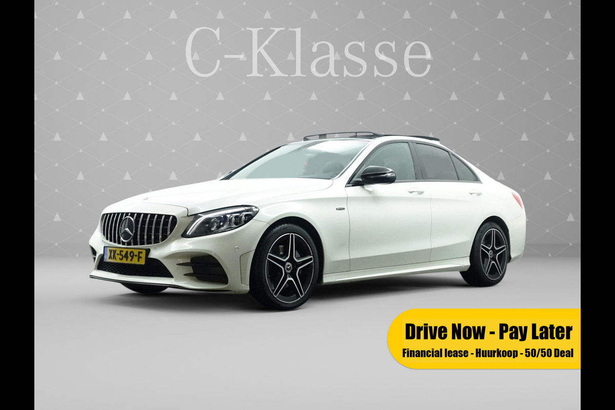 Mercedes-Benz C-Klasse 180 Solution AMG Night Edition Aut- Panodak I Virtual Cockpit ISfeerverlichting I Sport Leder ICamera I Park Assist