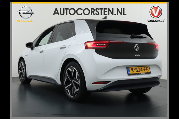 Volkswagen ID.3 AUT. 204pk 58kWh Adap.Cruise Apple Carplay Android Mirror Link 19" Matrix led IQ-.Drive Auto-Pilot WiFi Navi-discover-Pro Ecc Ca Stoelverwarming Vermoeidheids herkenning Rijstrooksensor Bluetooth Keyless DAB Pdc Usb 19''LM Achteropkomend verkeer waarschuwing Orig.NLse Auto Dealer-Onderhouden 43.000 nieuw!