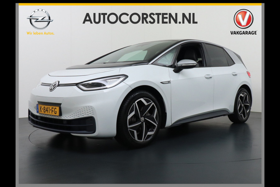 Volkswagen ID.3 AUT. 204pk 58kWh Adap.Cruise Apple Carplay Android Mirror Link 19" Matrix led IQ-.Drive Auto-Pilot WiFi Navi-discover-Pro Ecc Ca Stoelverwarming Vermoeidheids herkenning Rijstrooksensor Bluetooth Keyless DAB Pdc Usb 19''LM Achteropkomend verkeer waarschuwing Orig.NLse Auto Dealer-Onderhouden 44.000 nieuw! 1e Eigenaar