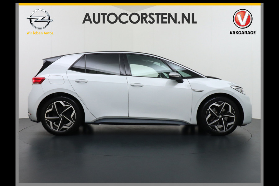 Volkswagen ID.3 AUT. 204pk 58kWh Adap.Cruise Apple Carplay Android Mirror Link 19" Matrix led IQ-.Drive Auto-Pilot WiFi Navi-discover-Pro Ecc Ca Stoelverwarming Vermoeidheids herkenning Rijstrooksensor Bluetooth Keyless DAB Pdc Usb 19''LM Achteropkomend verkeer waarschuwing Orig.NLse Auto Dealer-Onderhouden 44.000 nieuw! 1e Eigenaar