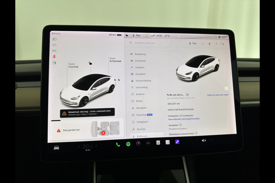 Tesla Model 3 Standard RWD Plus 60 kWh [ 3-Fase ] (INCL-BTW) Aut. *PANO | AUTO-PILOT | NAPPA-LEATHER | KEYLESS | FULL-LED | MEMORY-PACK | SURROUND-VIEW | DAB | APP-CONNECT | DIGI-COCKPIT | LANE-ASSIST | TOWBAR | COMFORT-SEATS | 18"ALU*