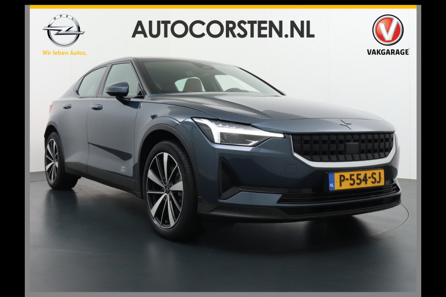 Polestar 2 LEDER Pano-dak Apple Carplay Android Camera Park Assist PDC-a+v Adaptive-LED-Pixel Navi Ecc Keyless Stuur+Stoelverwarmd-v+a +Ele Connected-Drive Google Youtube WiFi-vb Single Motor Bluetooth Connected Verkeersbord detectie Rijstrooksensor met correctie Warmtepomp 1.500 Kg Trekvermogen Orig.NLse auto 55.000 nieuw!