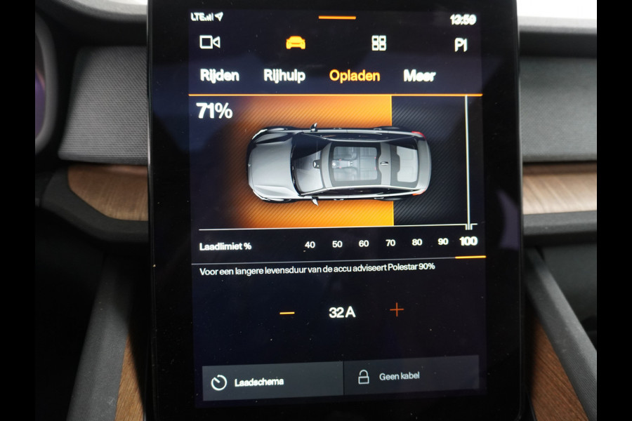 Polestar 2 LEDER Pano-dak Apple Carplay Android Camera Park Assist PDC-a+v Adaptive-LED-Pixel Navi Ecc Keyless Stuur+Stoelverwarmd-v+a +Ele Connected-Drive Google Youtube WiFi-vb Single Motor Bluetooth Connected Verkeersbord detectie Rijstrooksensor met correctie Warmtepomp 1.500 Kg Trekvermogen Orig.NLse auto 55.000 nieuw!