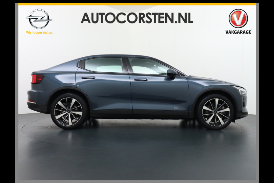 Polestar 2 LEDER Pano-dak Apple Carplay Android Camera Park Assist PDC-a+v Adaptive-LED-Pixel Navi Ecc Keyless Stuur+Stoelverwarmd-v+a +Ele Connected-Drive Google Youtube WiFi-vb Single Motor Bluetooth Connected Verkeersbord detectie Rijstrooksensor met correctie Warmtepomp 1.500 Kg Trekvermogen Orig.NLse auto 55.000 nieuw!