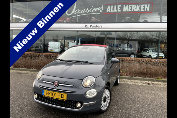 Fiat 500 Cabrio 0.9 TwinAir Turbo Lounge Airco - Cruise control - Navigatie full map - Multifunctioneel lederen stuurwiel - Mistlampen - E-bedienbare kap - 15"licht metalen velgen Pack vision met regensensor en park. sensoren achter