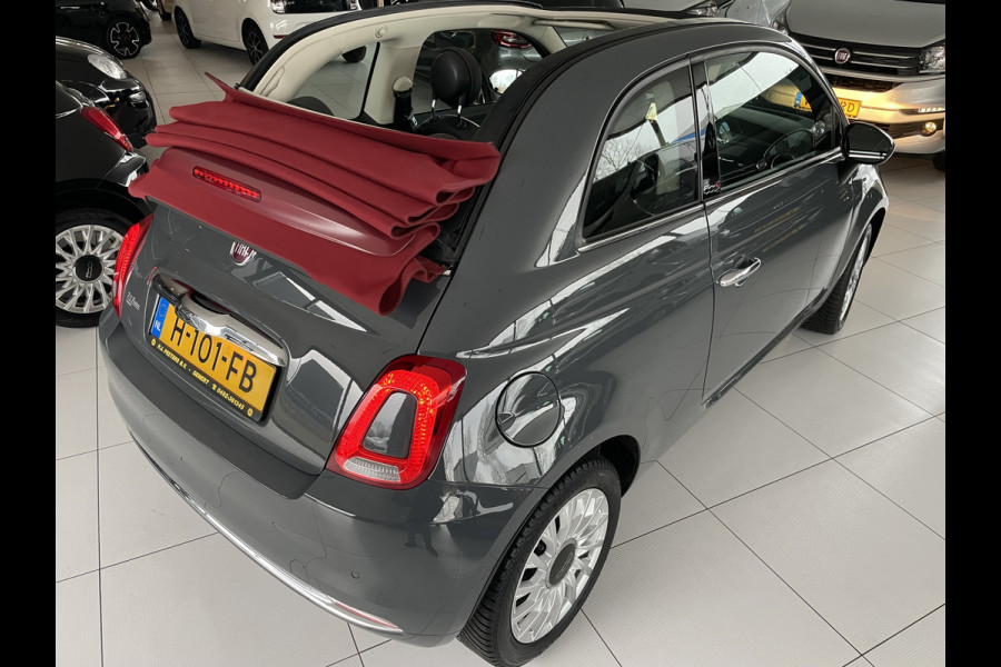 Fiat 500 Cabrio 0.9 TwinAir Turbo Lounge Airco - Cruise control - Navigatie full map - Multifunctioneel lederen stuurwiel - Mistlampen - E-bedienbare kap - 15"licht metalen velgen Pack vision met regensensor en park. sensoren achter