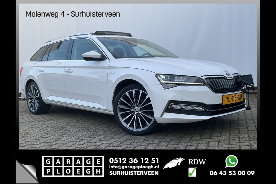 Škoda Superb Combi 1.4 TSI iV L&K PHEV Vol Opties! Laurin&Klement Pano Standkachel Leer+Verw V+A Sportline Business CantonSound