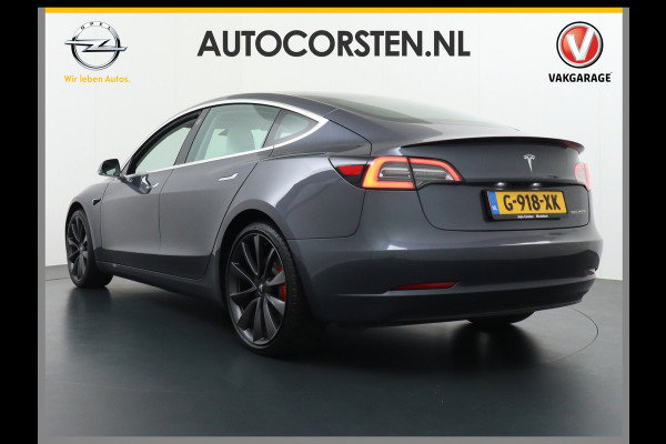 Tesla Model 3 Performance AWD 513pk 0-100 3,4 sec. 20" FSD-vb. AutoPilot Carbon Spoiler Premium-HiFi Pano.dak Camera Leer Adaptive-Cruise+Stop 4wd Rode Remklauwen Carbon-Spoiler Premium Audio Veel grip door 4WD vierwielaandrijving.  Origineel Nederlandse auto ! 1e eigenaar 67000 nieuw