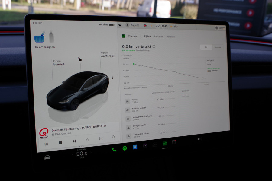 Tesla Model 3 Long Range RWD 78 kWh *PER-DIRECT LEVERBAAR*, Panoramadak, 4 x Stoelverwarming, Entertainment, 360 Camera