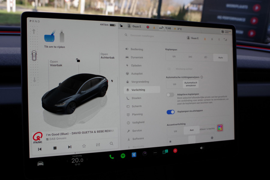 Tesla Model 3 Long Range RWD 78 kWh *PER-DIRECT LEVERBAAR*, Panoramadak, 4 x Stoelverwarming, Entertainment, 360 Camera