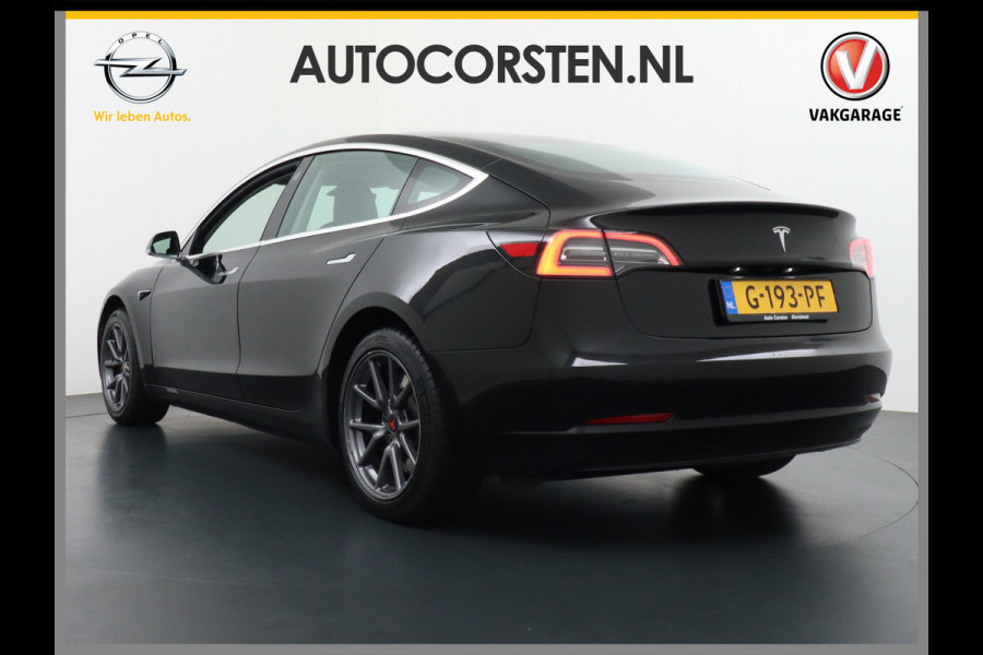 Tesla Model 3 SR+60kWh 326PK AutoPilot FSD-v.b Premium-Luidsprekers Leer PanoDak Adaptive cruise 18" Camera's Elektr.-Stuur+Stoelen+Spiegels+G Ecc Navigatiesysteem full map LED-a+v Comfortstoel(en) ACC Dual-ECC DAB Voorverwarmen interieur via App Keyless via Telefoonsleutel One-Pedal-Drive Orig. nlse auto  1e eigenaar Slechts 1584kg (Lichtste Tesla)