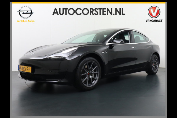 Tesla Model 3 SR+60kWh 326PK AutoPilot FSD-v.b Premium-Luidsprekers Leer PanoDak Adaptive cruise 18" Camera's Elektr.-Stuur+Stoelen+Spiegels+G Ecc Navigatiesysteem full map LED-a+v Comfortstoel(en) ACC Dual-ECC DAB Voorverwarmen interieur via App Keyless via Telefoonsleutel One-Pedal-Drive Orig. nlse auto  1e eigenaar Slechts 1584kg (Lichtste Tesla)