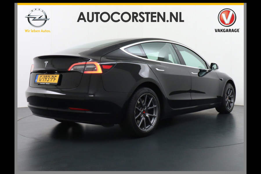 Tesla Model 3 SR+60kWh 326PK AutoPilot FSD-v.b Premium-Luidsprekers Leer PanoDak Adaptive cruise 18" Camera's Elektr.-Stuur+Stoelen+Spiegels+G Ecc Navigatiesysteem full map LED-a+v Comfortstoel(en) ACC Dual-ECC DAB Voorverwarmen interieur via App Keyless via Telefoonsleutel One-Pedal-Drive Orig. nlse auto  1e eigenaar Slechts 1584kg (Lichtste Tesla)