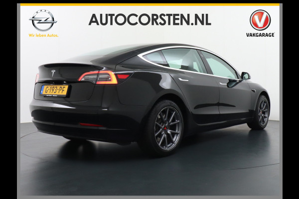 Tesla Model 3 SR+60kWh 326PK AutoPilot FSD-v.b Premium-Luidsprekers Leer PanoDak Adaptive cruise 18" Camera's Elektr.-Stuur+Stoelen+Spiegels+G Ecc Navigatiesysteem full map LED-a+v Comfortstoel(en) ACC Dual-ECC DAB Voorverwarmen interieur via App Keyless via Telefoonsleutel One-Pedal-Drive Orig. nlse auto  1e eigenaar Slechts 1584kg (Lichtste Tesla)