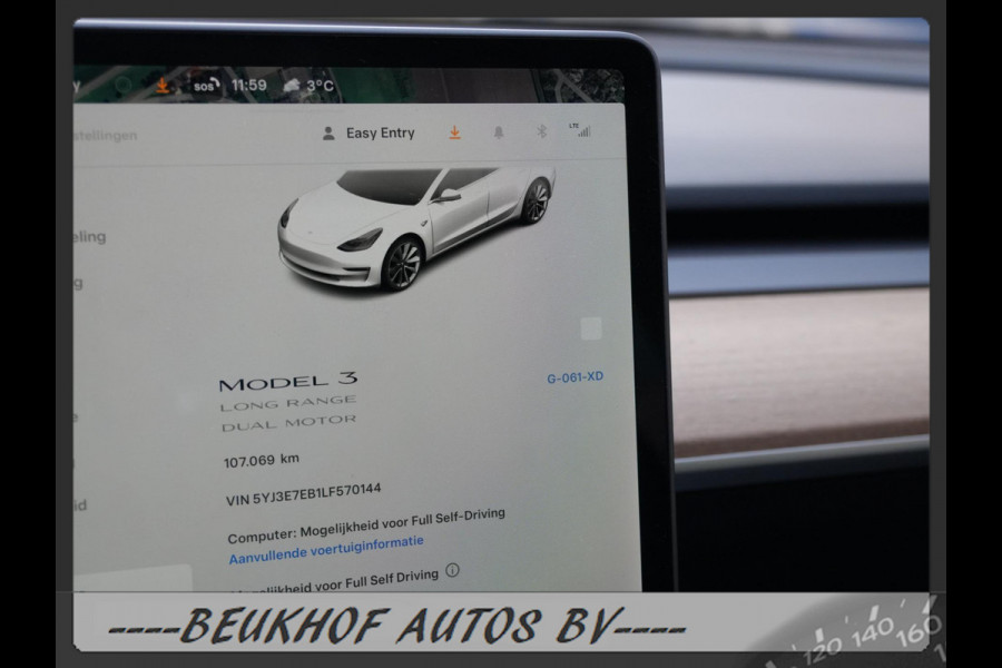 Tesla Model 3 Long Range AWD 75 kWh Full Fsd Leer Navi Cam