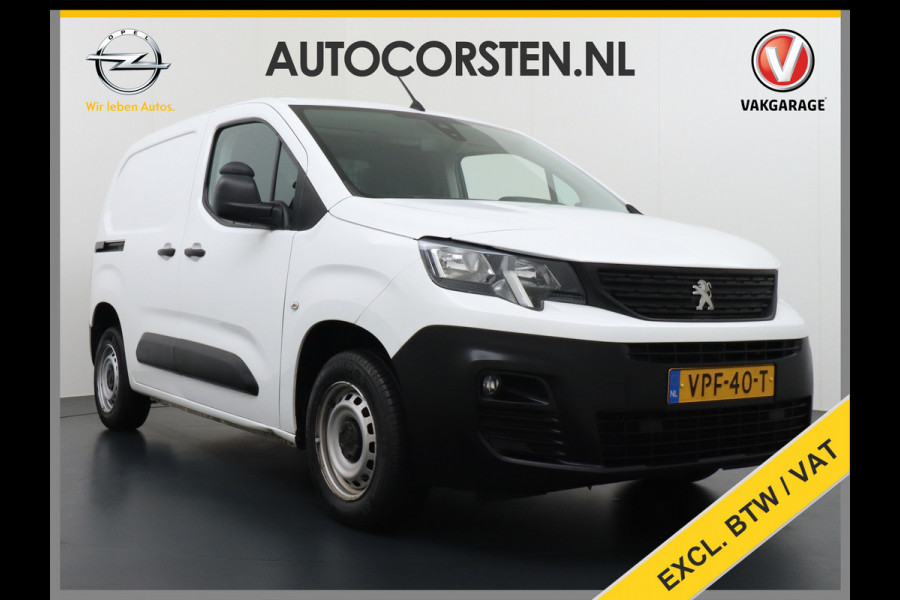 Peugeot Partner HDI 102pk Android Auto Apple Carplay Navi Airco Cruise Control Pdc DAB Bluetooth Carkit 1.5 BlueHDI Premium Schuifdeur Achterdeuren met ruit Connected Electr.ramen en Spiegels CV-Afstandbediend 1500kg trekvermogen!