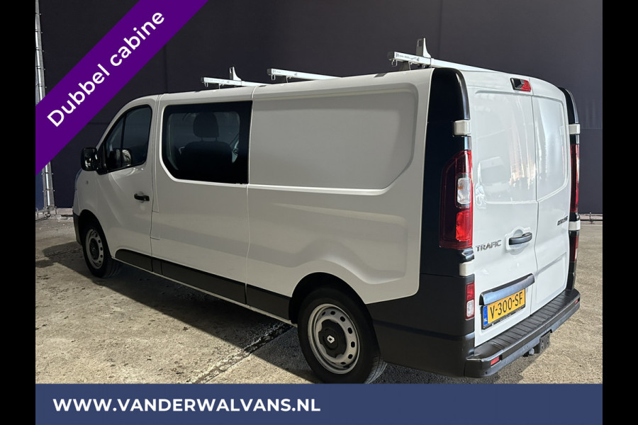 Renault Trafic 1.6 dCi 126pk L2H1 Dubbele Cabine Euro6 Airco | Navigatie | Camera | Cruisecontrol Parkeersensoren, Dakdragers, 5-Zits