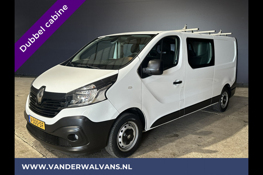 Renault Trafic 1.6 dCi 126pk L2H1 Dubbele Cabine Euro6 Airco | Navigatie | Camera | Cruisecontrol Parkeersensoren, Dakdragers, 5-Zits