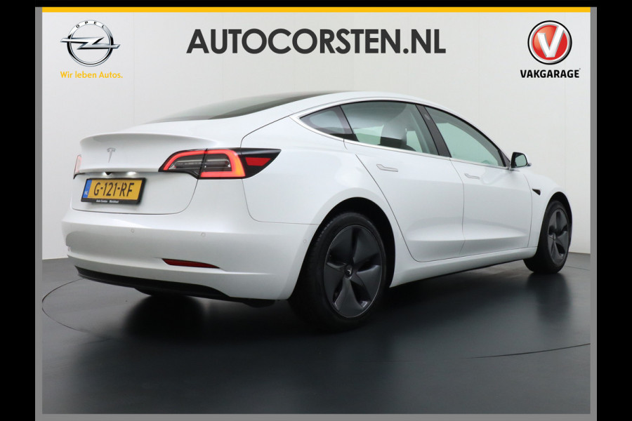 Tesla Model 3 SR+60kWh 326PK AutoPilot FSD-v.b Premium-Luidsprekers Leer PanoDak Adaptive cruise 18" Camera's Elektr.-Stuur+Stoelen+Spiegels+G Ecc Navigatiesysteem full map LED-a+v Comfortstoel(en) ACC Dual-ECC DAB Voorverwarmen interieur via App Keyless via Telefoonsleutel One-Pedal-Drive Orig. nlse auto  1e eigenaar Slechts 1584kg (Lichtste Tesla)