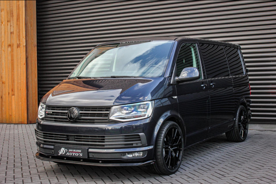 Volkswagen Transporter 2.0 TDI L1H1 4Motion Highline 199PK BLEU METALLIC / LEDEREN BEKLEDING / VERLAGING / NAVIGATIE / 3-ZITS