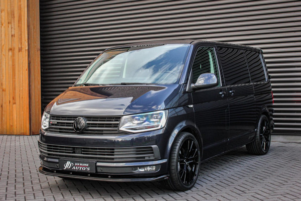 Volkswagen Transporter 2.0 TDI L1H1 4Motion Highline 199PK BLEU METALLIC / LEDEREN BEKLEDING / VERLAGING / NAVIGATIE / 3-ZITS