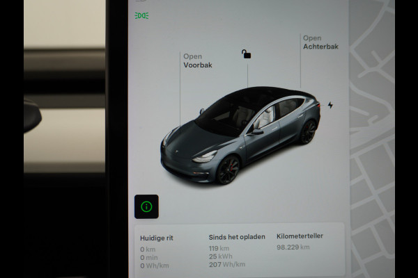 Tesla Model 3 Performance AWD 513pk 0-100 3,4 sec. 20" FSD-vb. AutoPilot Carbon Spoiler Premium-HiFi Pano.dak Camera Leer Adaptive-Cruise+Stop 4wd Rode Remklauwen Carbon-Spoiler Premium Audio Veel grip door 4WD vierwielaandrijving.  Origineel Nederlandse auto ! 1e eigenaar 67000 nieuw