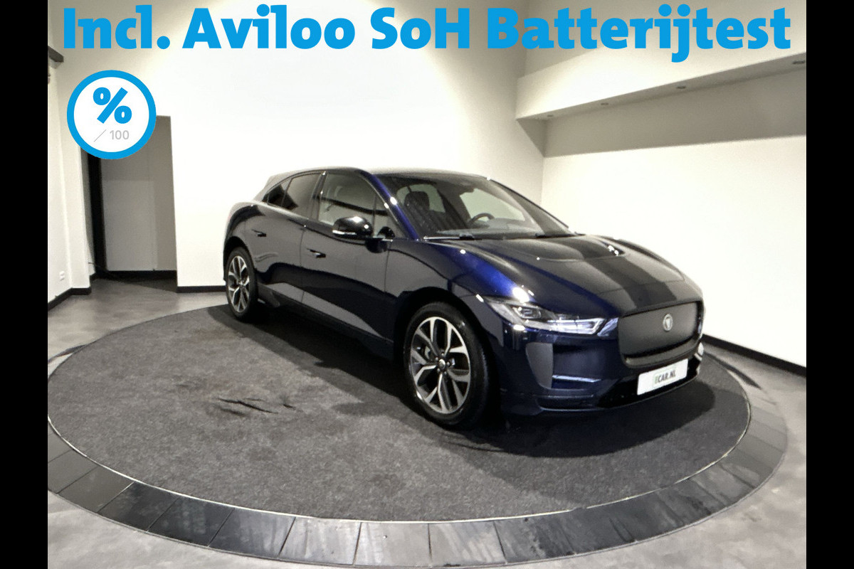 Jaguar I-PACE EV400 R-Dynamic SE 90 kWh | Prachtige blauwe I-pace! | Panoramadak | Luchtvering | Verwarmde voorstoelen Soh (batterijtest ) 96 % score