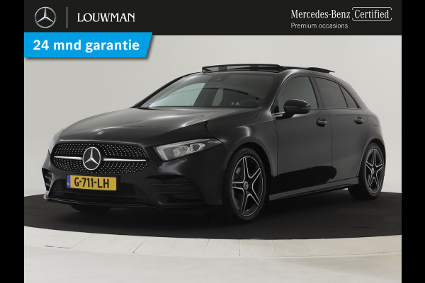 Mercedes-Benz A-Klasse 180 Business Solution AMG | Acteruitrijcamera |Panorama Schuif-Kanteldak | AMG Styling | Night Pakket | Spiegelpakket | Navigatie | Inclusief 24 maanden MB Certified garantie voor Europa.