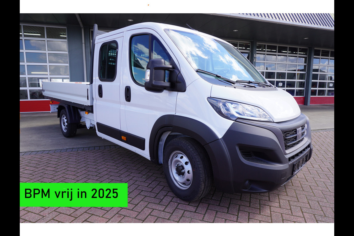 Fiat Ducato 35H 2.2 MultiJet 140pk L4H1 Dubbelcabine Pick-up Nr. V008 | Airco  | versterkte achteras | 7 Zits | Cruise control