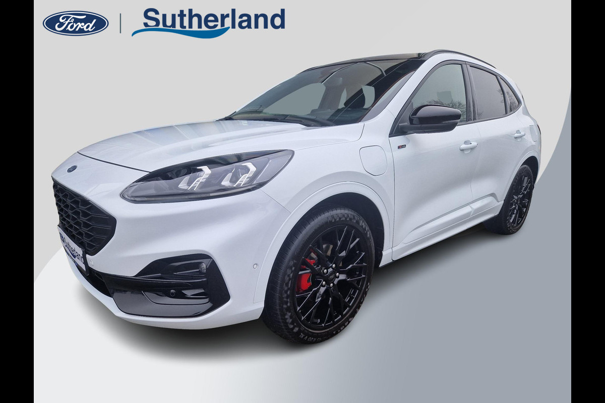 Ford Kuga 2.5 PHEV ST-Line X Panoramadak | Black Pack; 20 inch zwarte LMV ,zwart dak,spiegels en spoiler,rode remklauwen | Adapt.cruise control | Winter Pack | Head up Display | Adaptieve koplampen | Draadloos opladen