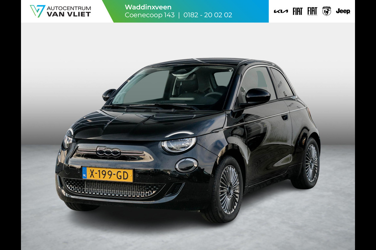 Fiat 500E 42 kWh | Clima | Cruise | Keyless | Camera| Apple Carplay | Stoelverwarming | BSM | Pack Style