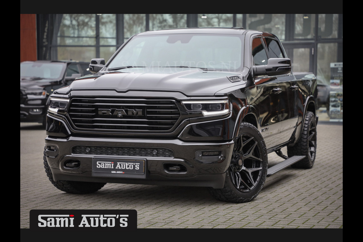 Dodge Ram 1500 LONGHORN BLACK OPS | HUD & VIRTUAL | PRIJS MET LPG + HEAD UP ADG + DEKSEL + PANORAMADAK GWJ + LUCHTVERING SER + BOM VOL | L CREW CAB | DUBBELE CABINE | 5,7L V8 HEMI 402 PK 4X4 | 5 PERSOONS | GRIJSKENTEKEN | VOORRAAD NR 2202 - 9563