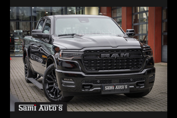 Dodge Ram 1500 LIMITED NIGHT 540PK 706 Nm HIGH OUTPUT | XB9 | MASSAGE | BOM VOL | CREW CAB | DUBBELE CABINE | GRIJSKENTEKEN | DE MEEST LUXUEUZE en BEGEERDE Pick-up VOORRAAD NR 2304 - 8540