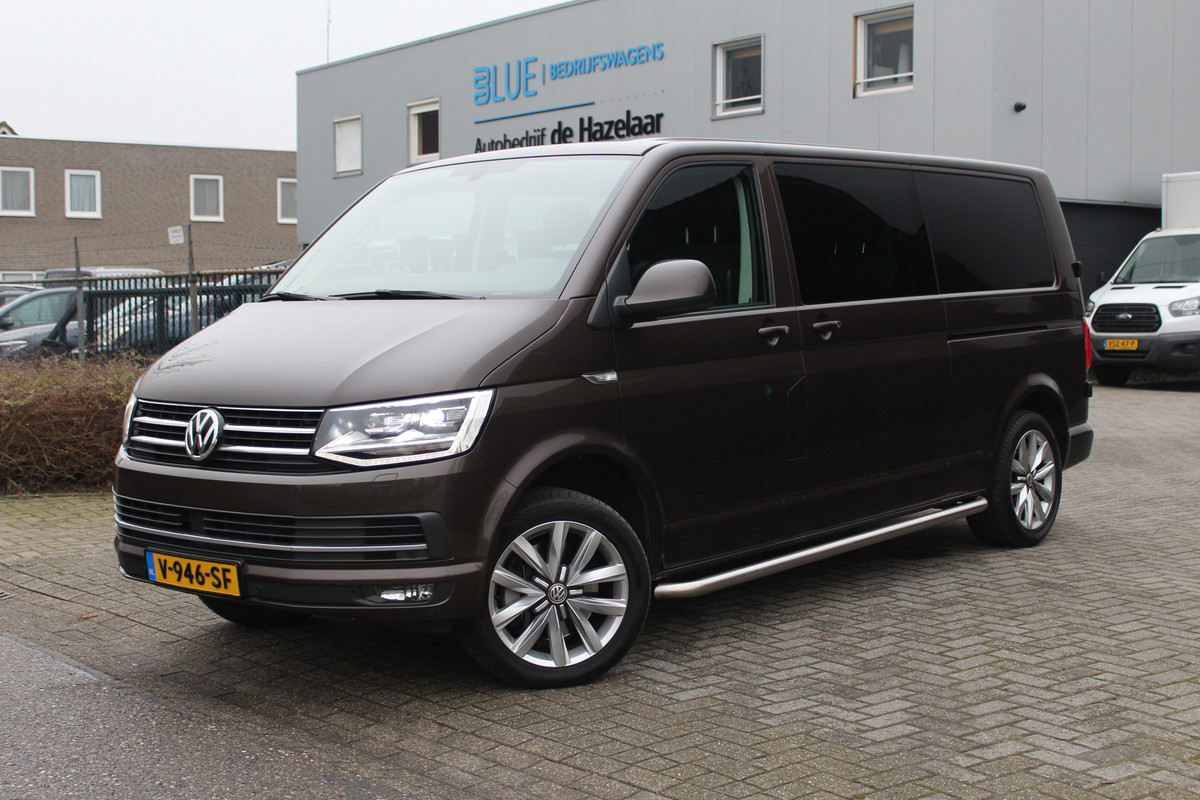 Volkswagen Transporter T6 2.0 TDI 200PK Euro6 DSG7-Automaat L2H1 DC Highline ✓ dubbele schuifdeur ✓ trekhaak ✓ dubbele cabine