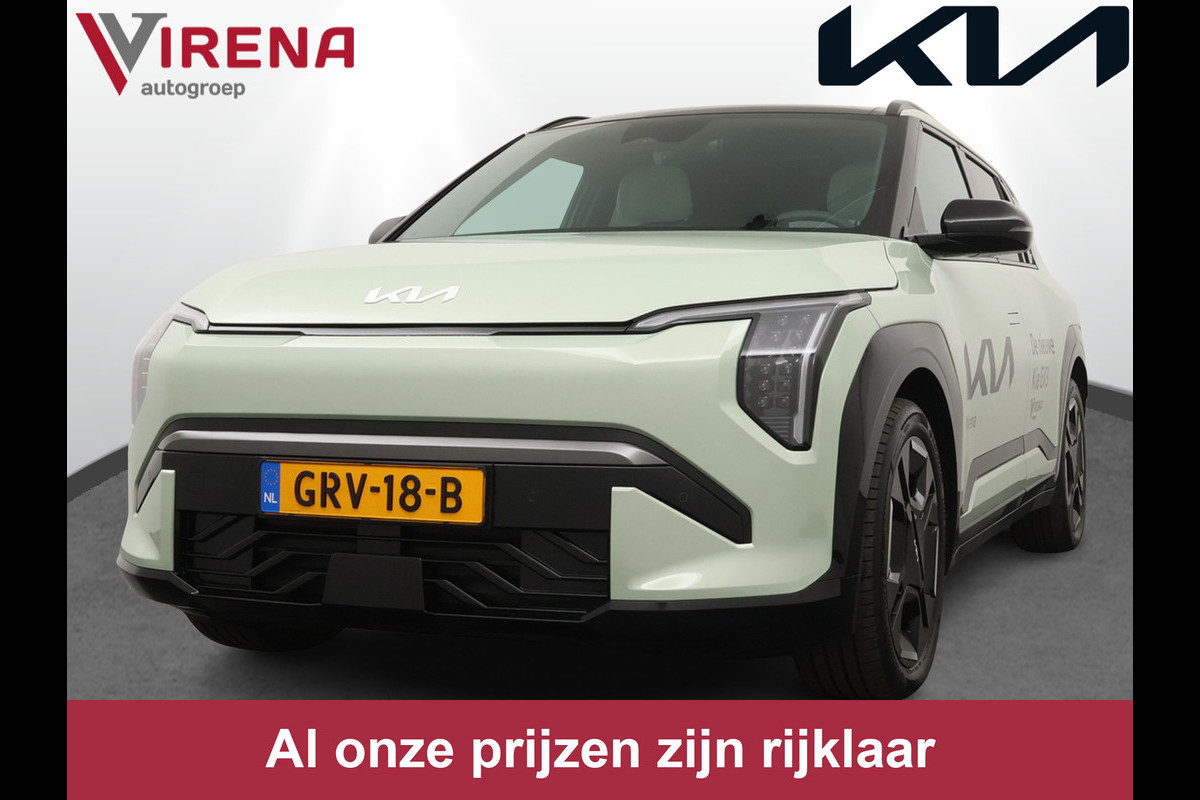 Kia EV3 GT-Line 81.4 kWh - Rijdende Demo - Draadloze Apple CarPlay / Android Auto - Stoel en stuurwiel verwarming - Panoramadak - Harman Kardon Audio - Dodehoek assistent - Fabrieksgarantie tot 11-2031