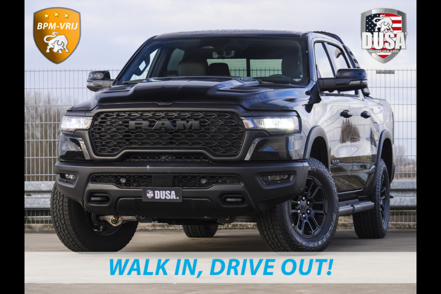 Dodge Ram | 1500 | Rebel | Premium | 4x4 | Crew Cab | 3.0L Twin-turbo I6 | BPM-VRIJ | 14,4 inch Touchscreen | LPG | Harman Kardon | Getoonde accessoires zijn verkrijgbaar tegen meerprijs