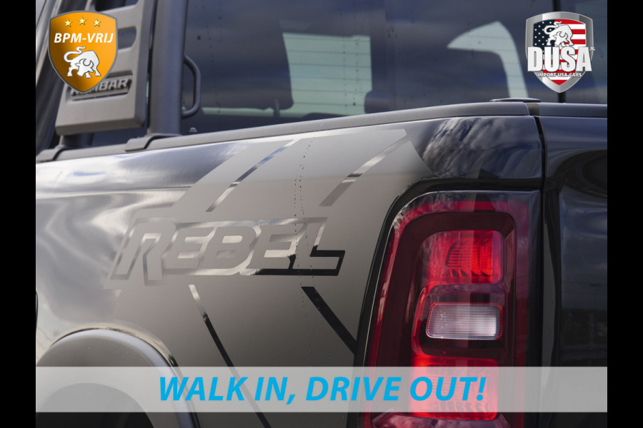 Dodge Ram | 1500 | Rebel | Premium | 4x4 | Crew Cab | 3.0L Twin-turbo I6 | BPM-VRIJ | 14,4 inch Touchscreen | LPG | Harman Kardon | Getoonde accessoires zijn verkrijgbaar tegen meerprijs