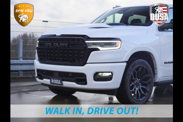 Dodge Ram | 1500 | Limited | Night | 3.0L Twin-Turbo I6 | High Output | RAMBOX Passenger Display | 14,4 Touch Screen | Harman Kardon | INCL BPM-VOORDEEL Getoonde accessoires zijn verkrijgbaar tegen meerprijs