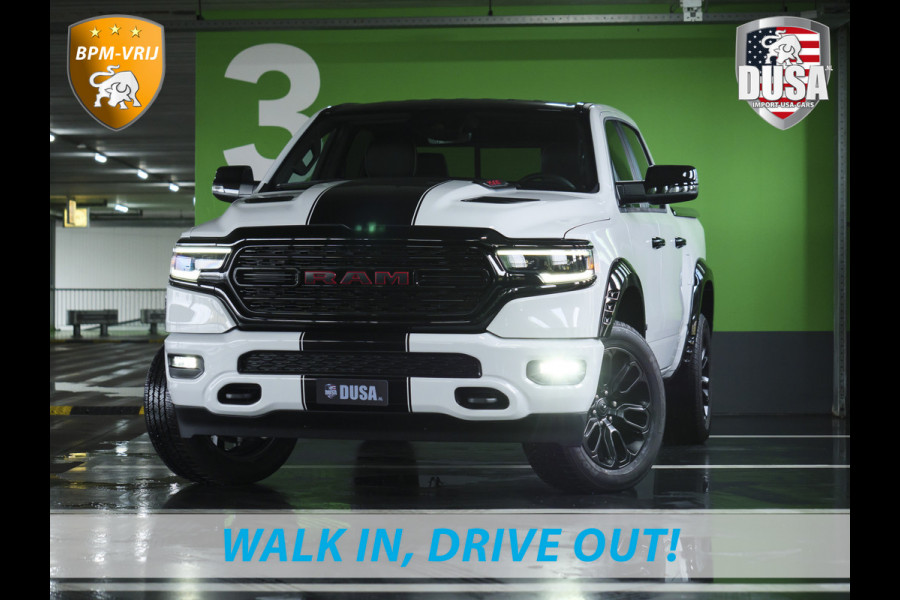 Dodge Ram | 1500 | Limited | Final V8 Edition | 4x4 | Crew Cab | Night Edition | Harman Kardon | 12-inch Touchscreen | INCL BPM-VOORDEEL Getoonde accessoires zijn verkrijgbaar tegen meerprijs