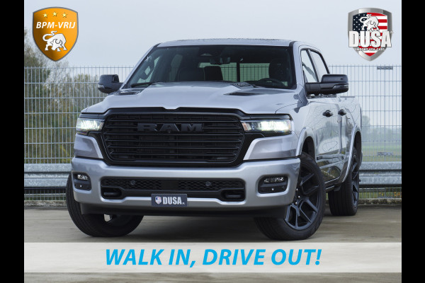 Dodge Ram 1500 | Laramie | Night Edition | 3.0L I6 Hurricane | Crew Cab | 4X4 | INCL BPM-VOORDEEL | Niveau regeling | 14,4-inch Touchscreen | Passenger Display | Getoonde accessoires zijn verkrijgbaar tegen meerprijs