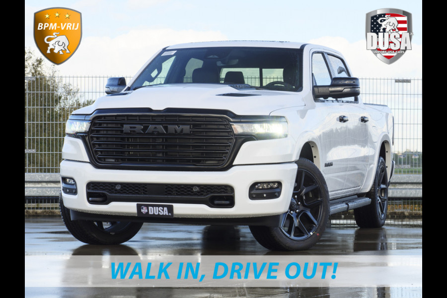 Dodge Ram 1500 | Laramie | Night Edition | 3.0L I6 Hurricane | Crew Cab | 4X4 | LPG | 14,4-inch Touchscreen | Passenger Display | INCL BPM-VOORDEEL Getoonde accessoires zijn verkrijgbaar tegen meerprijs